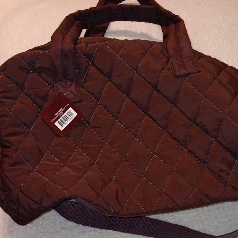 Ulta Beauty Quilted Brown Hobo Bag